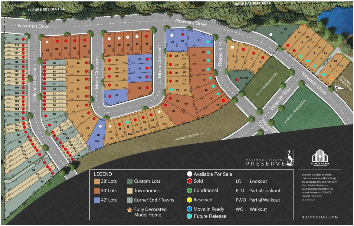 Westwood Preserve Siteplan