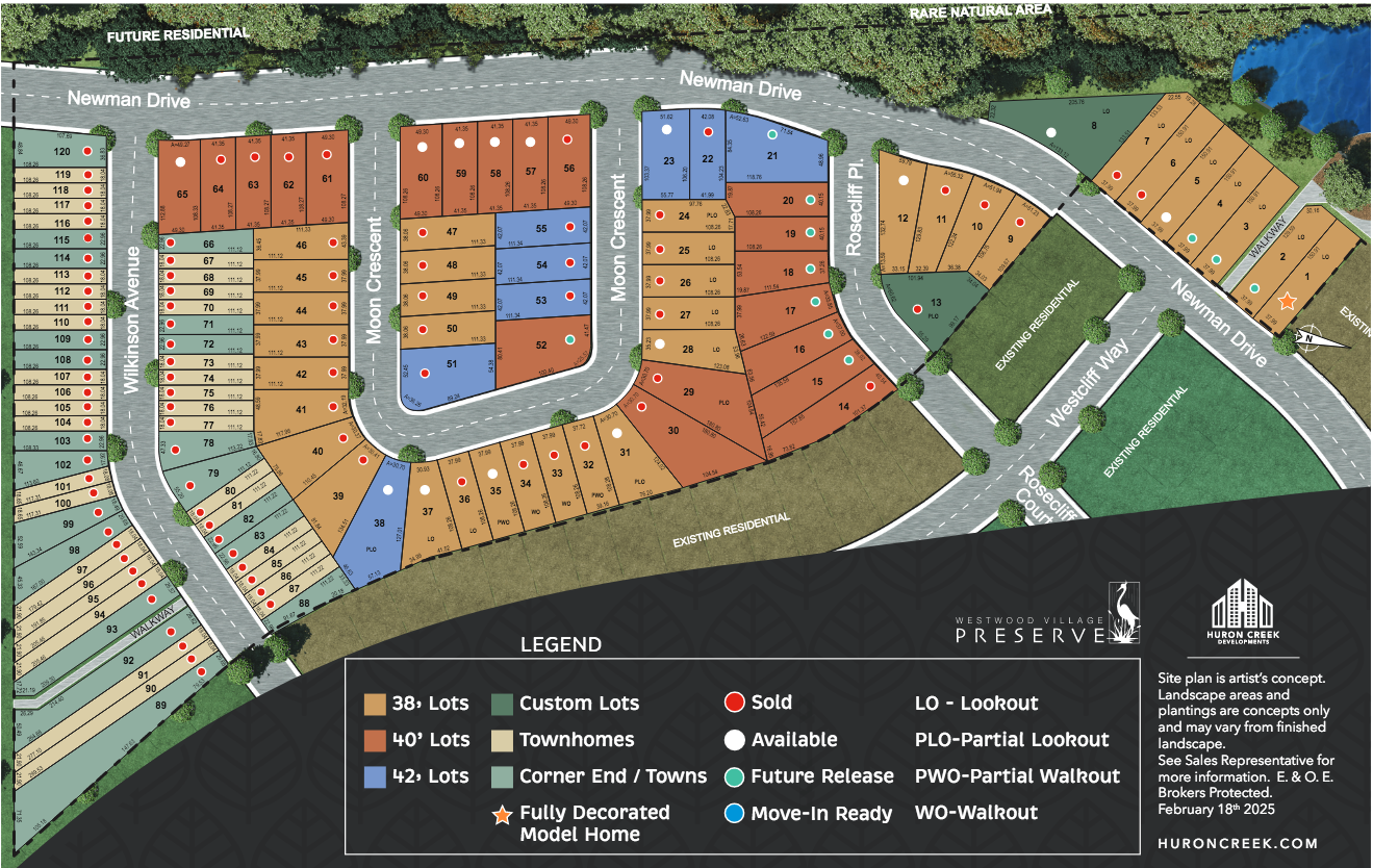 Westwood Preserve Siteplan